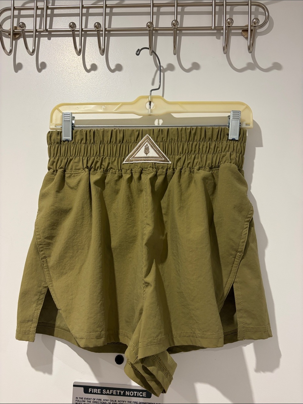 Free People Green Women’s Elastic-Waist Shorts